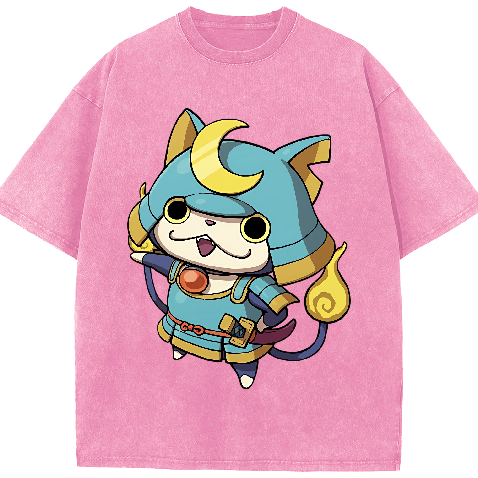 （画像用） 妖怪ウォッチ Yo-kai Watch 綿100% ヴィンテージ風 半袖Tシャツ（フロントプリント）
